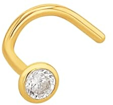 Amor Nasenpiercing Damen Piercingschmuck, mit Zirkonia synth., 1,4 cm, Gold, Kommt in Schmuck Geschenk Box, 9037216