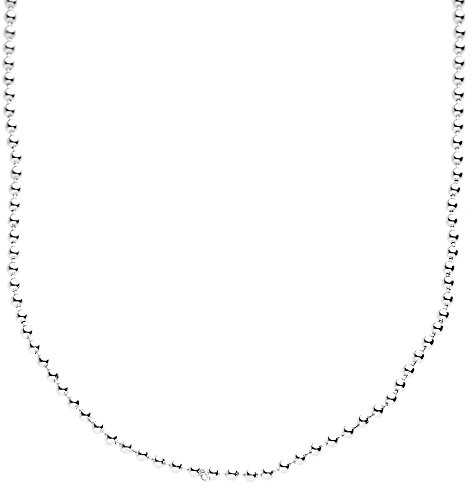 .iced-out. Sterling 925er Silber Bling Kugelkette - BALL 2mm - 90cm