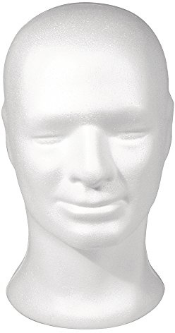 Rayher 3396600 Styropor-Kopf, männlich, 30,5 cm