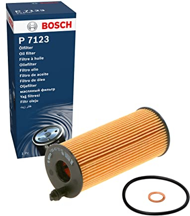 Bosch P7123 Car Oil Filter - Separates Soot and Metal Particles from Engine Oil - Provides Reliable Engine Lubrication
