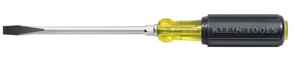 Klein Tools 602-8 3/8-Inch Keystone-Tip Screwdriver, Made in USA, with 8-Inch Heavy-Duty Round-Shank