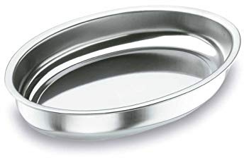 LACOR 61848 Schale, oval, 50 x 31 cm | Aus lebensmittelechtem Edelstahl gefertigt; hohe Korrosionsbeständigkeit und Haltbarkeit im täglichen Gebrauch