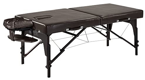 Master Massage 79cm Supreme Mobil Massageliege Klappbar Massagebett Massagebank Kosmetikliege Portable Beauty Bed Holzfüße Tragetasche Paket Braun