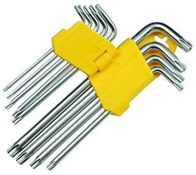 Kippen 1069F - Set di 9 Chiavi Resistorx in Acciaio al Chrom Vanadium T10-T50