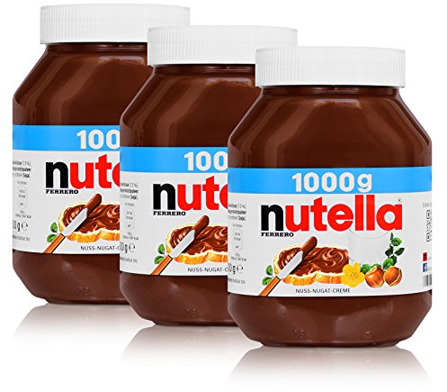 3x Ferrero Nutella Glas Brotaufstrich Schokolade 1000g