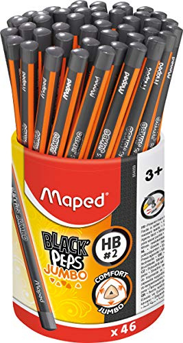 Maped 854059 Bleistift BLACK'PEPS JUMBO, Härtegrad: HB, 46er Kücher