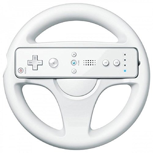 Lenkrad für Wii, Lieferung in Box, weiße Farbe, kompatibel mit dem Mario Kart-Spiel