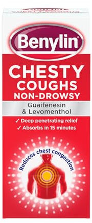 Benylin Chesty Coughs Non-Drowsy (1x 300ml), Cough Syrup for Deep Penetrating Relief, For Mucus Relief and Reduces Chest Congestion, Cough Syrup Soothes Your Cough Fast