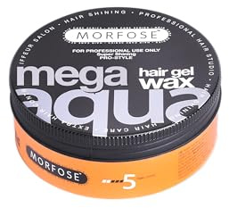 Morfose Extra Aqua - Cera de gel para el pelo con agarre brillante y flexible de nivel 2, gestiona el pelo volador, trenzas y rizos, aroma a goma de mascar (175 ml (paquete de 2)