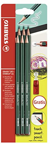 Bleistift - STABILO OTHELLO - 6er Pack - Härtegrad HB - inkl. STABILO on Touchpen-Aufsatz