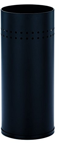 kela Regenschirmständer schwarz, Regenschirmhalter mit Wasserauffangwanne, Höhe 50 cm, GRAPHITO, Metall matt