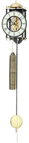 Pendeluhr AMS 302 Wanduhr mit Pendel Gehäuse Metall lackiert