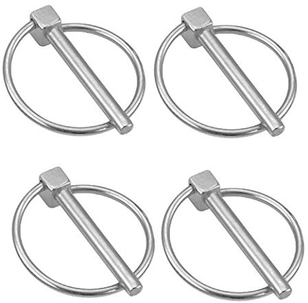 Versandbox24 4 Stück Klappsplint Edelstahl A4 Klappbolzen 49,6 mm Steckbolzen Ringbolzen Klappstecker