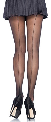 LEG AVENUE Damen Cuban Heel + Strumpfhose, Schwarz, XL EU