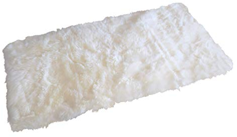 natural ASAN – Alfombra de piel de oveja, de pelo largo pelo largo, Retro, flokati oveja alfombra, piel de oveja, Weiss, 70 x 140