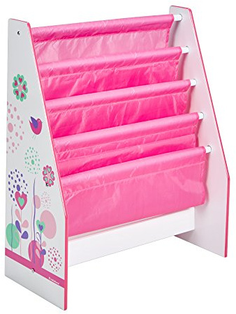 Worlds Apart 470FLW Blumen und Schmetterlingen Regal für Kinderbücher, Holz, 23 x 51 x 60 cm, rosa