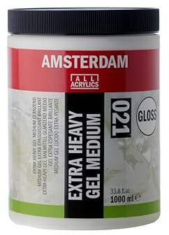 Amsterdam-Gelmittel - Extra Heavy Gel Medium Gloss 021-1000 ml - Enhance Acrylics - Thick Layers - Mixed Media