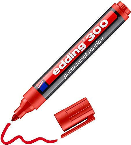 Edding 300 marcador permanente Punta redonda Rojo 1 pieza(s)