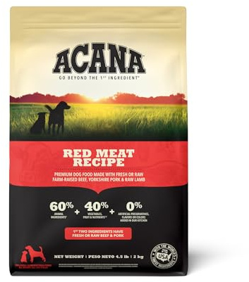 ACANA Grain Free Dry Dog Food Red Meat Recipe 4.5lb Bag