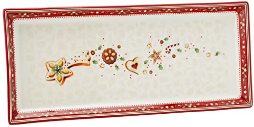 Villeroy & Boch Winter Bakery Delight Piatto Dolci, Porcellana, Bianco/Rosso, Grande