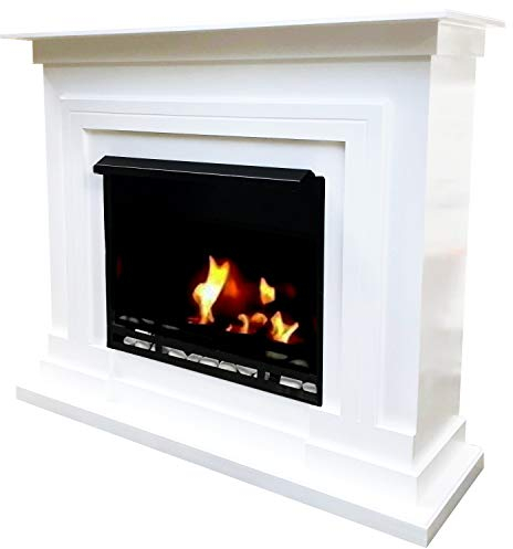 Gelkamin Ethanolkamin Modell XXL Berlin Premium mit GRATIS Zubehör - Farbwahl (Weiß)
