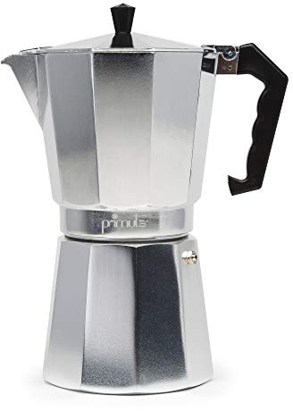 Primula Classic Stovetop Espresso and Coffee Maker, Moka Pot for Italian and Cuban Café Brewing, Greca Coffee Maker, Cafeteras, 12 Espresso Cups, Silver