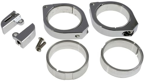 HIGHSIDER Blinkerhalter Set M8 für 47-49-50-52-54mm chrom | Für Motorrad-Blinker mit M8 Gewindebolzen; verchromtes CNC-Alu Set für 50, 52 und 54 mm Durchmesser, 207-419220-216