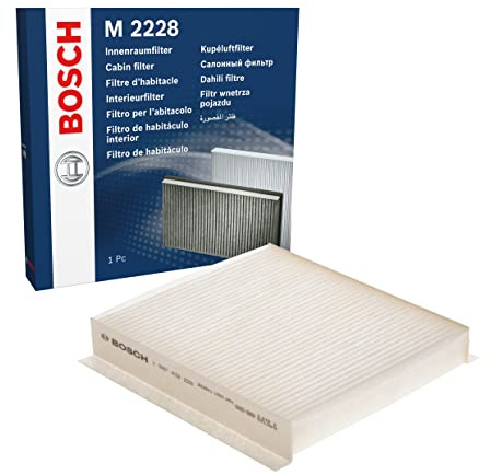 Bosch M2228 Filtre d’Habitacle Standard, Filtre de Remplacement - Contre le Pollen et la Poussière pour un air plus Propre à l'Intérieur du Véhicule
