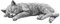 stoneandstyle Steinfigur Grosse Katze schlafend, frostfest bis -30°C, massiver Steinguss