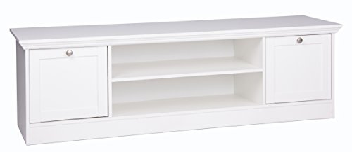 Inter Trade 1910 Meuble TV 2 Portes Bois Blanc 160 x 45 x 48 cm
