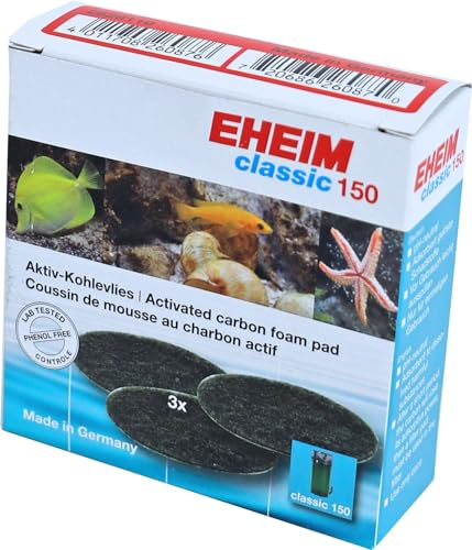 Eheim 2628110 Aktivkohlevlies (3 Stück) für Classic 150 (2211)
