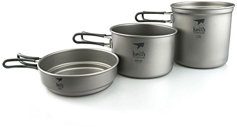 Keith Titanium Kochgeschirr Zelten Topf Camping Pot Outdoor Cookware