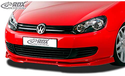 RDX Racedesign Frontspoiler VARIO-X Golf 6 Frontlippe Front Ansatz Vorne Spoilerlippe, RDFAVX30021, Schwarz, Unlackiert | kompatibel mit Volkswagen Golf VI 2008-2012 (PU)