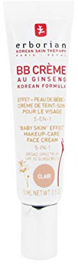 Erborian BB Creme mit Ginseng - Unreinheiten abdeckende Foundation mit Babyhaut-Effekt - 5-in-1 koreanische Gesichtscreme mit LSF 20 - Hautton: Hell - 15 ml