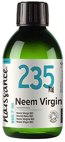Naissance Aceite Vegetal de Neem Virgen Orgánico BIO (No. 235) 225ml - Natural, Certificado Ecológico, Prensado en Frío, Vegano, y no OGM