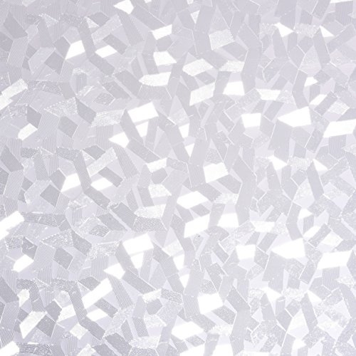 Fensterfolie statisch Vitrostatic Geomag, Sichtschutz Folie, Milchglasfolie, Scheibenfolie, Folie für Duschkabine, Glasdekorfolie, transparent, 67,5cm x 1,5m, 200µm (Stärke: 0,2mm), Venilia 53249