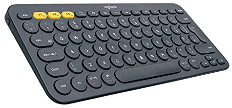 Logitech K380 Teclado Inalámbrico Multi-Dispositivos para Windows, Apple iOS, Android, Chrome, Disposición AZERTY Francés, Gris
