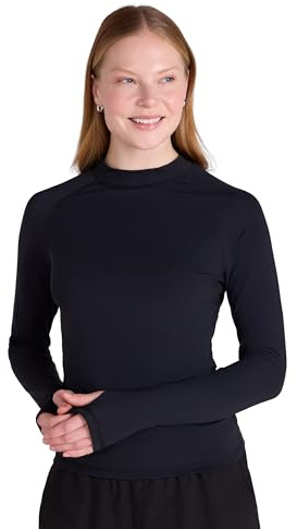 Mountain Warehouse Womens Long Sleeve Rash Vest - SPF50+ Sun Protection Ladies Rash Guard, Quick Drying Rash Top, Flat Seams, Stretchable - Spring Summer, Swimming