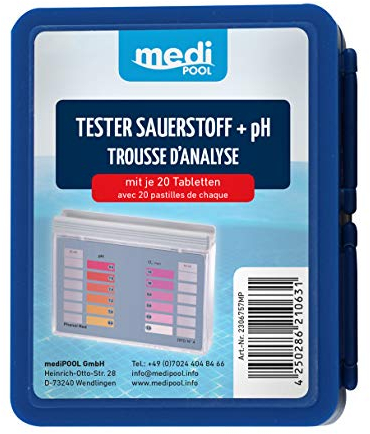 mediPOOL Sauerstoff/pH-Tester inkl. 40 Testtabletten