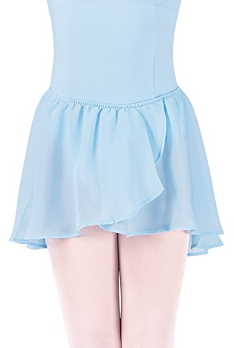 Kinder Ballett Wickelrock mit Gummizug PASTEL BLUE Gr. 8-10