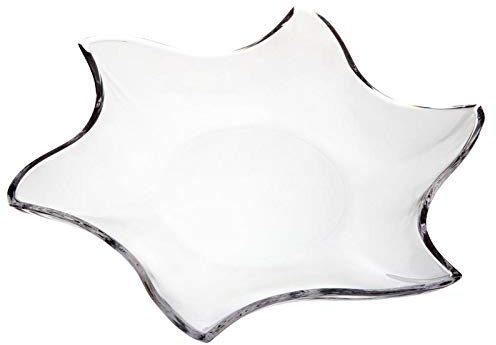 Teller Sternenform Flach Kristallklar Adventszeit Weihnachten 29 cm