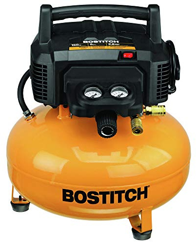 BOSTITCH Pancake Air Compressor, Oil-Free, 6 Gallon, 150 PSI (BTFP02012)