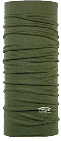 P.A.C. Merino Wool Multi Anthrazit Multifunktionstuch - Merinowoll Schlauchtuch, Halstuch, Schal, Kopftuch, Unisex, 10 Anwendungsmöglichkeiten