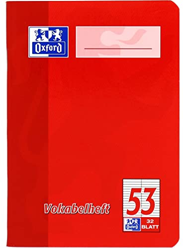 Oxford 384603253/100050398 Vokabelheft DIN A6, zweispaltig, 90 g/qm, 32 Blatt (Farbe: Sortiert)
