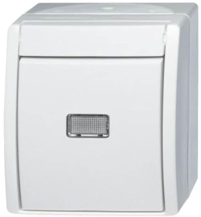 Busch-Jaeger 2601/6 WGL-54 Wippschalter Aus- und Wechselschaltung (Thermoplast) Alpinweiß ocean® (IP 44) 2CKA001085A1626
