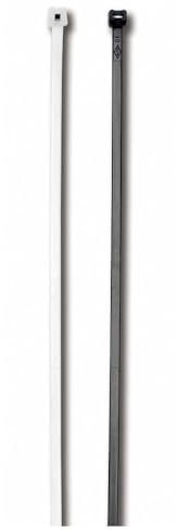 Aparoli 181345 Kabelbinder mit Stahlzunge, wetterfest, 100 Stück, 208 x 4,8 mm, naturweiß