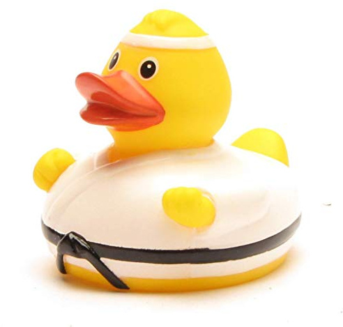 DUCKSHOP I Badeente Karate I Quietscheente I L: 8 cm I Quietscheentchen I Geschenk für Kampfsportler I Präsent Sammler
