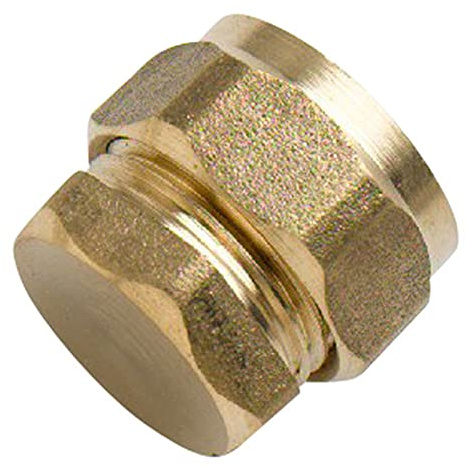 Merriway® BH01543 Brass Compression Fittings Stop End, 15mm