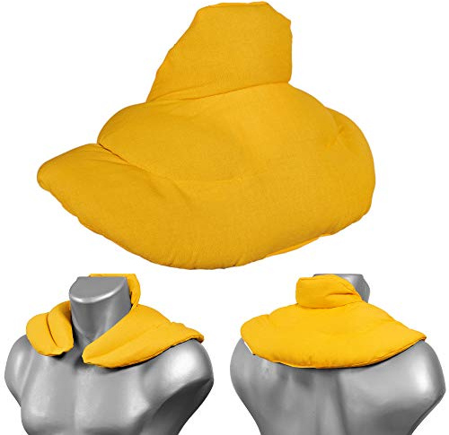 Nackenhörnchen mit Stehkragen mango - Traubenkernkissen - Nackenkissen Wärmekissen - Nacken Kissen, mango, Traubenkerne
