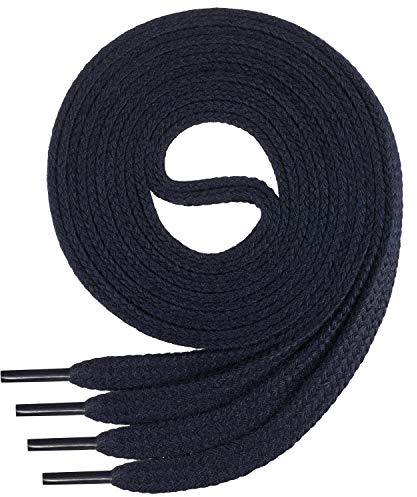 Di Ficchiano, lacci da scarpe piatti, in 100% cotone, per sneaker e scarpe sportive, molto resistenti, larghezza: circa 7 mm, lunghezza: 45 cm – 200 cm, prodotto in Europa